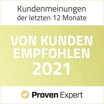 ProvenExpert Kundenempfehlung 2021
